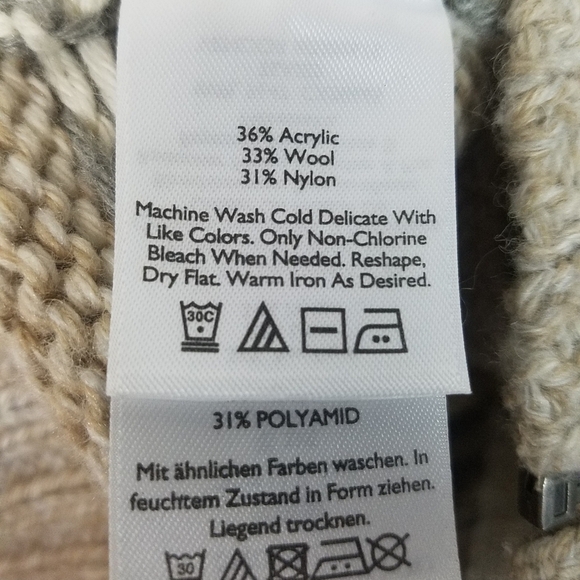 Eddie Bauer zip front wool blend Eagle sweater cardigan - Picture 8 of 10